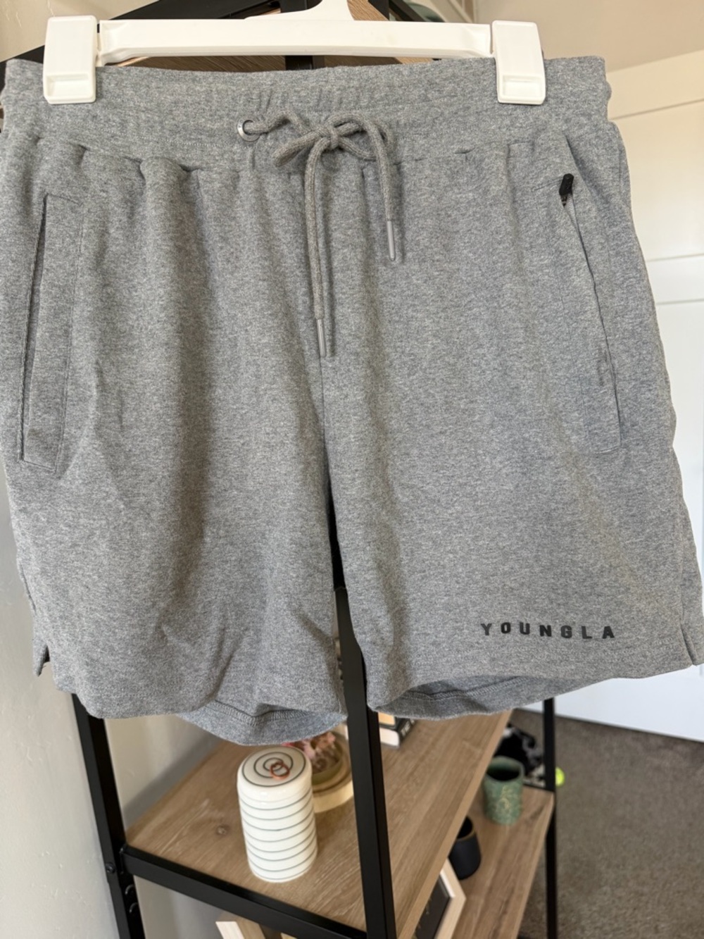 YoungLA Light Gray Casual Sweat Shorts